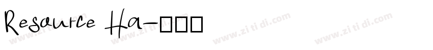 Resource Ha字体转换